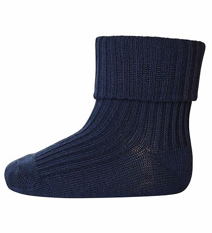 cotton rib baby socks navy