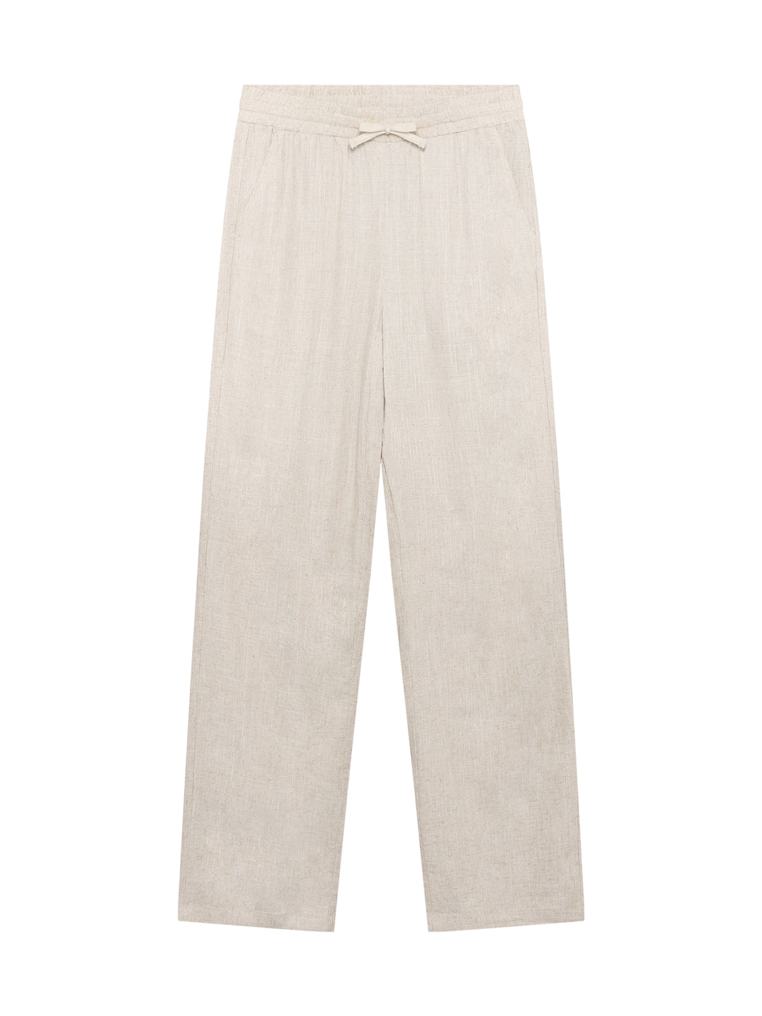 Linen Blend bukse beige