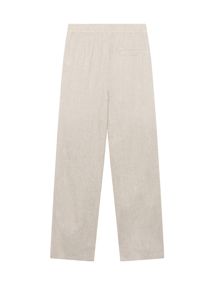 Linen Blend bukse beige