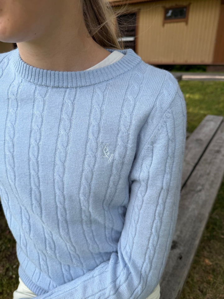 Elise strikket genser Sky Blue