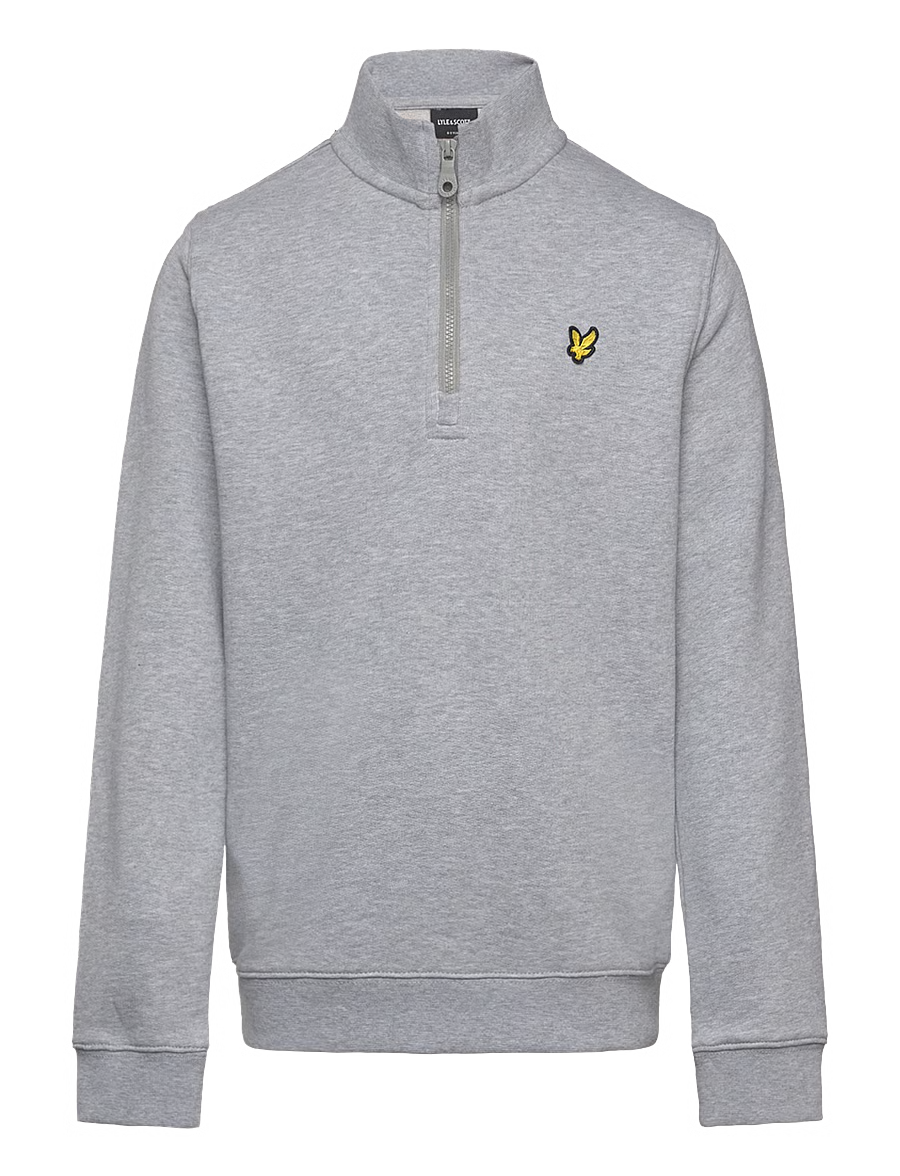 Quarter Zip Pullover - Light Grey Marl
