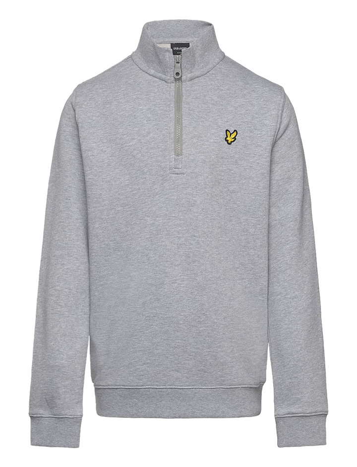 Quarter Zip Pullover - Light Grey Marl