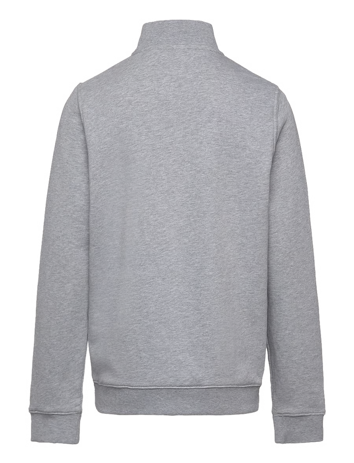 Quarter Zip Pullover - Light Grey Marl